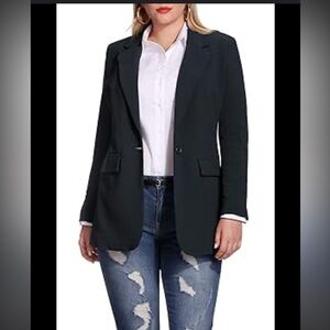 Boston Proper Black Blazer Classic Suit Jacket